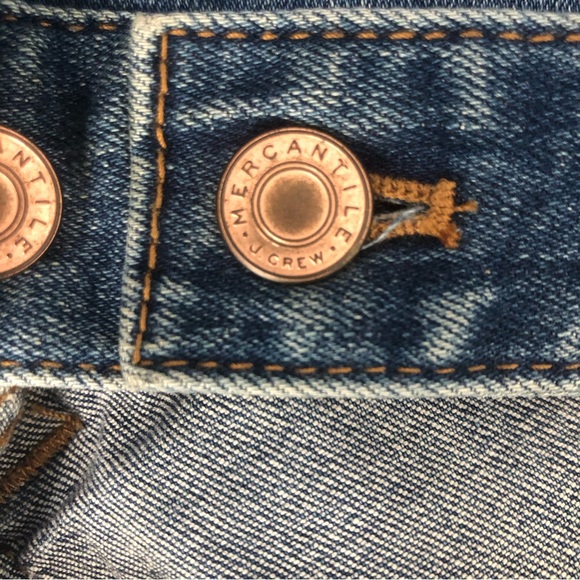 J. Crew Mercantile Denim Blue Jean Trucker Jacket Stretch Dark Pre wash SZ M - Picture 11 of 15